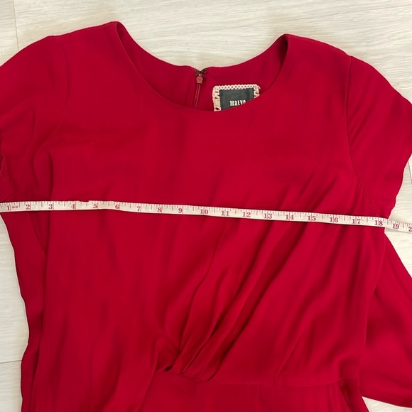 Maeve Grier Red Midi Wide Leg Jumpsuit - Picture 15 of 16